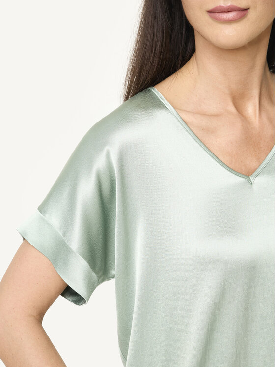 KMX KMX Bluzka 504500022 Zielony Straight Fit