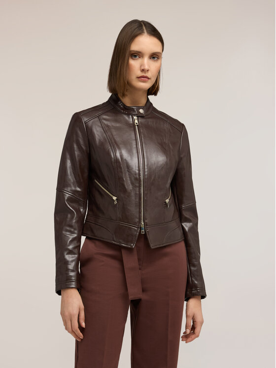 Motivi Motivi Giacca in similpelle R313Q001113N022 Marrone Regular Fit