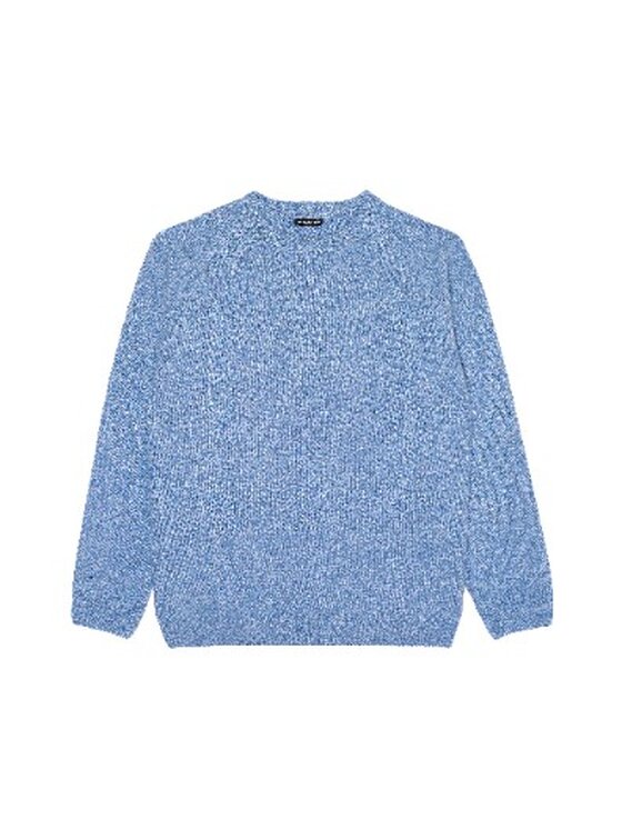 B SIDES B SIDES Sweter DARWIN Niebieski Regular Fit