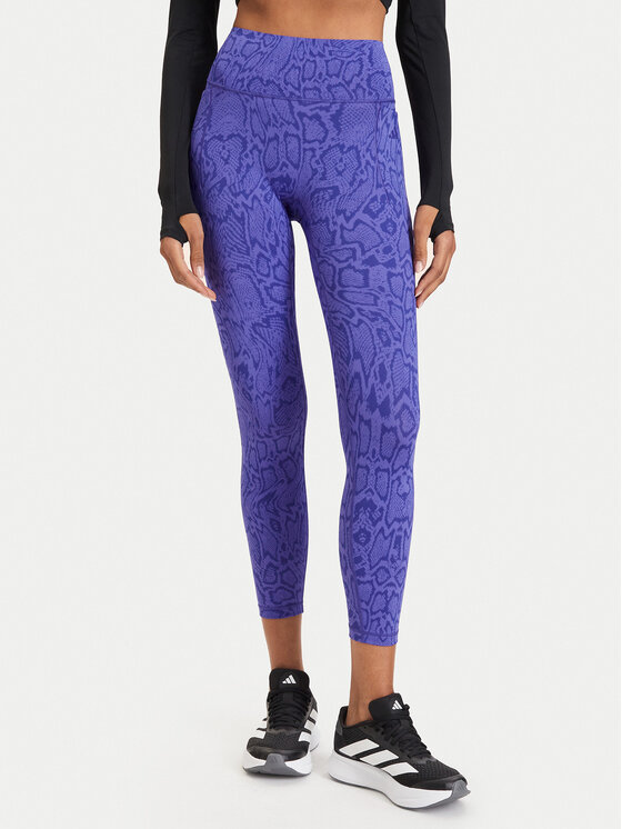 adidas adidas Legginsy Optime Primelift Snake KQ8312 Fioletowy