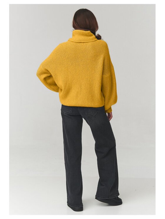 Makadamia Makadamia Sweter C19 Pomarańczowy Loose Fit