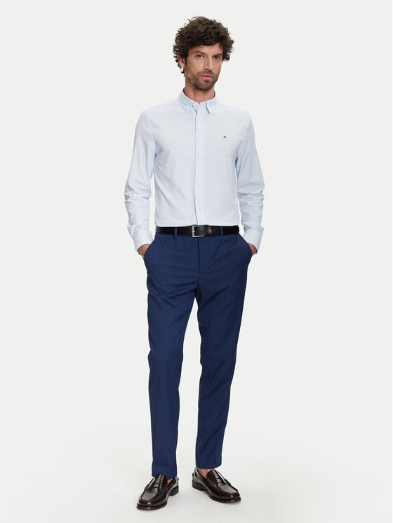 Tommy Hilfiger Tommy Hilfiger Koszula Performance MW0MW39419 Błękitny Regular Fit