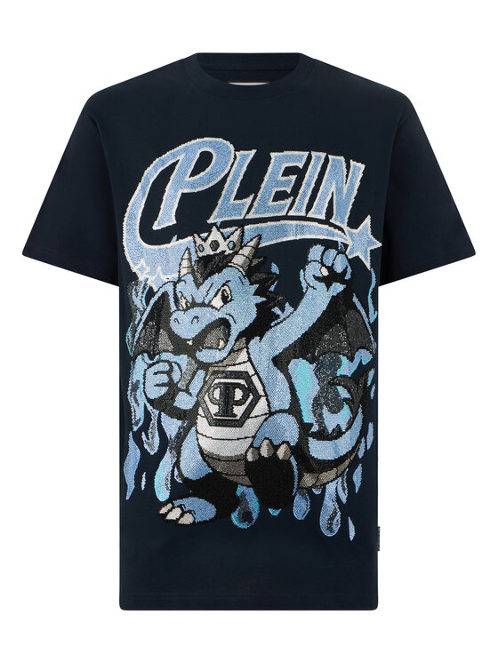 PHILIPP PLEIN PHILIPP PLEIN T-Shirt 31116 Granatowy Regular Fit