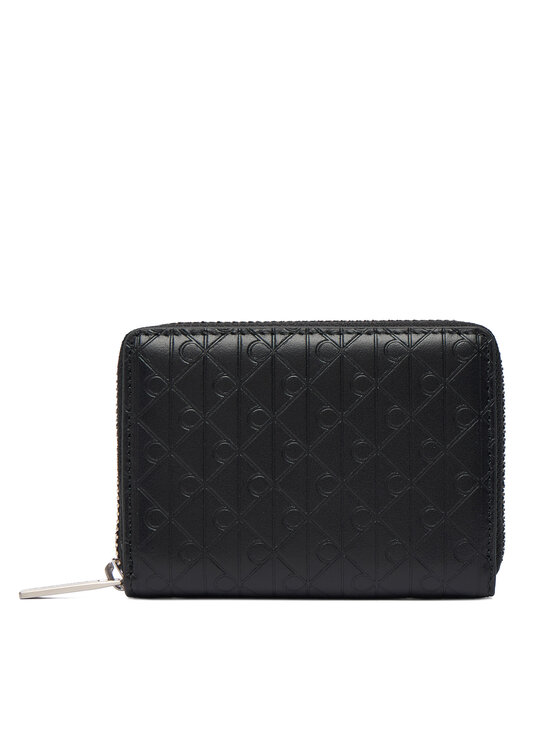 Calvin Klein Calvin Klein Portafoglio Emblem Emboss Zip Coin Pouch LV04D1087G Nero