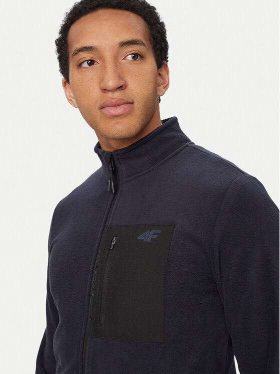 4F 4F Fleecejacke 4FAW23TFLEM123 Blau Regular Fit