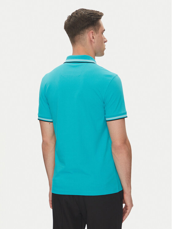 BOSS BOSS Tricou polo Paul 50506193 Turcoaz Slim Fit