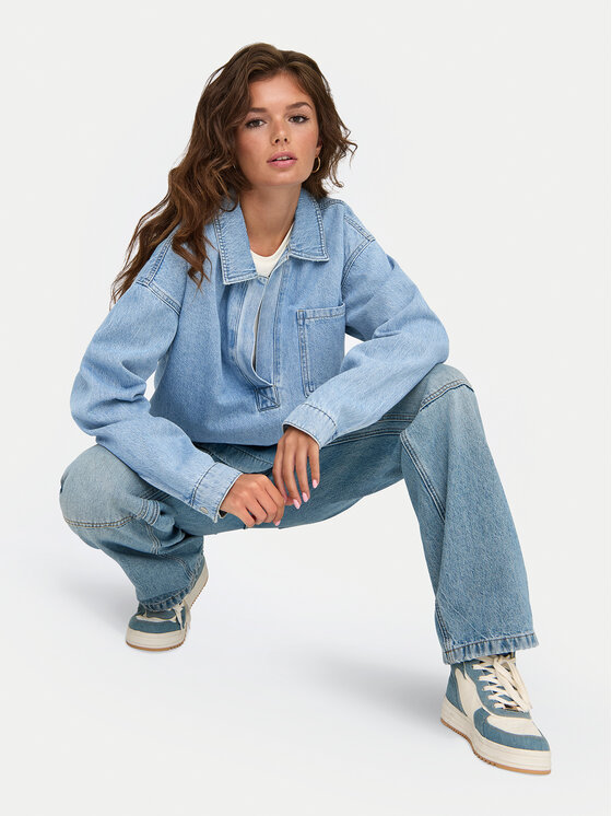 ONLY ONLY Džinsa krekls Birdie 15347086 Zils Regular Fit