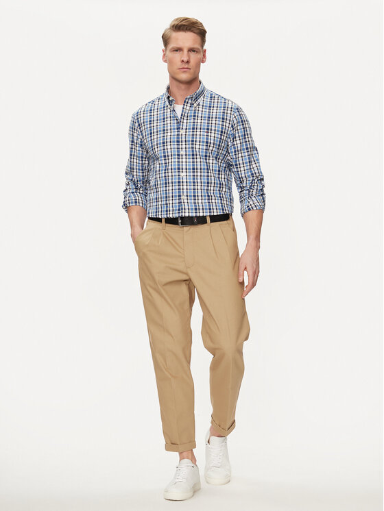 Tommy Hilfiger Tommy Hilfiger Srajca MW0MW34651 Modra Slim Fit