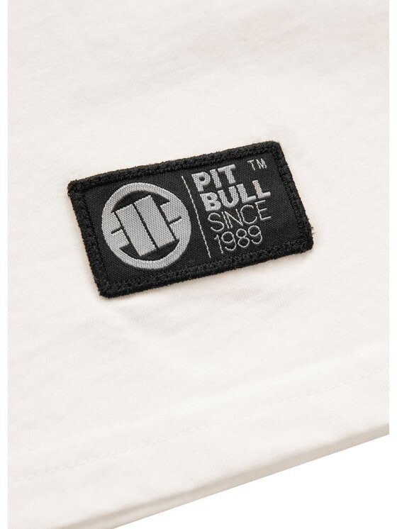 PITBULL PITBULL T-Shirt Koszulka Garment Washed USA Cal S Biały Regular Fit