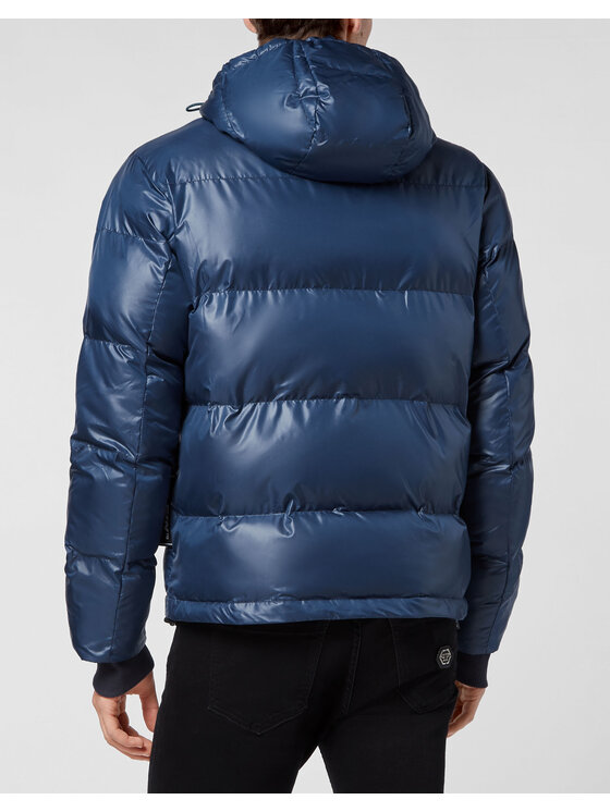 PHILIPP PLEIN PHILIPP PLEIN Kurtka puchowa 361 Błękitny Regular Fit