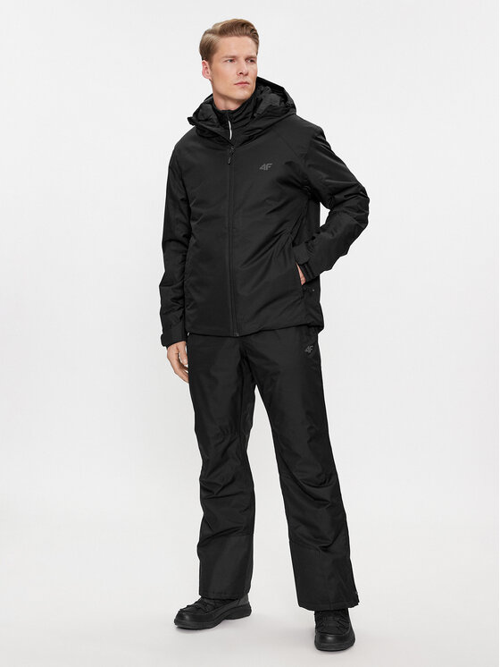 4F 4F Лижна куртка 4FAW23TTJAM305 Чорний Regular Fit