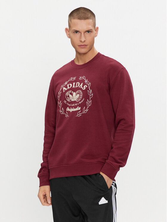 adidas Mikina Graphics Archive Crew Sweatshirt IC5770 Červená Regular Fit