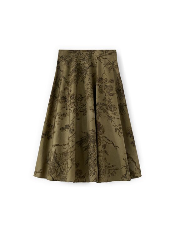 Motivi Motivi Gonna midi 1032Q001199N0Z5 Verde A-Line Fit