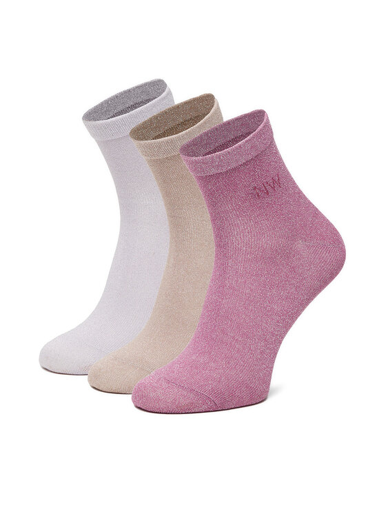Nine West Nine West Dlouhé ponožky CEO_AS_NW_02_Z_AW25 (3 PACK) Růžová