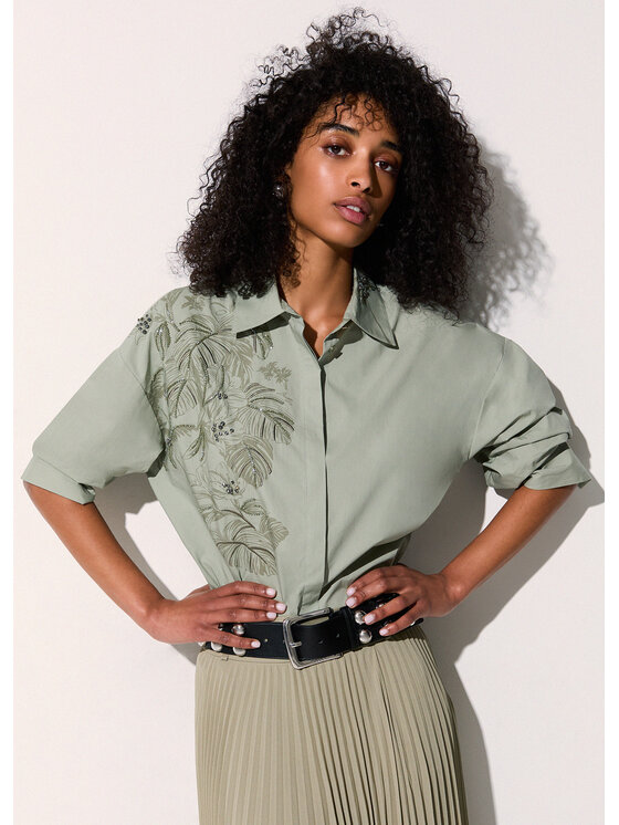 Liu Jo Liu Jo Camicia CA6287T039AP9639 Verde Loose Fit