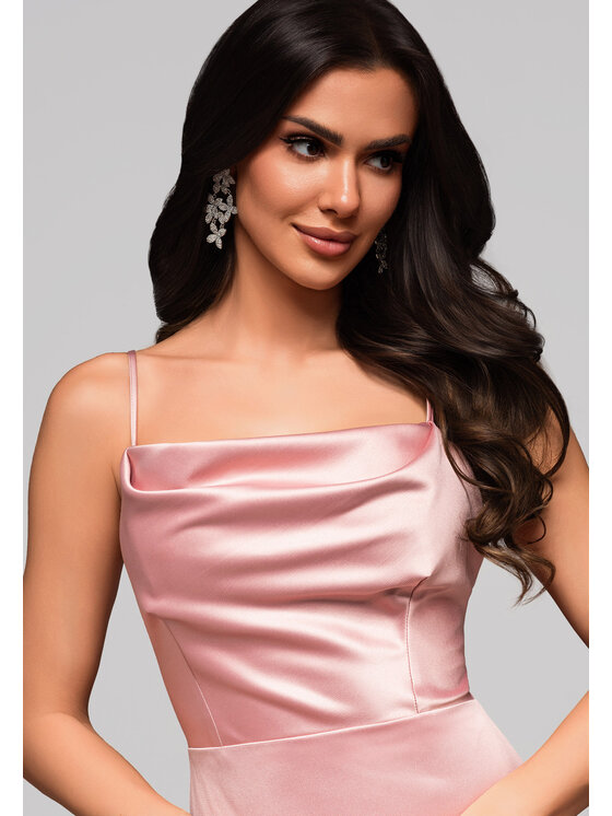 Ombre Ombre Sukienka wieczorowa LA-OM-DLR130 Różowy Regular Fit