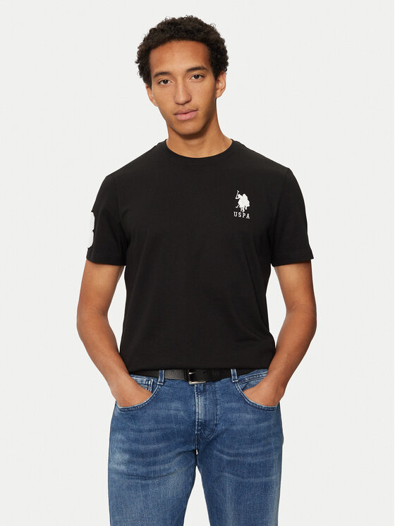 U.S. Polo Assn. U.S. Polo Assn. Póló MUP3311 Fekete Slim Fit