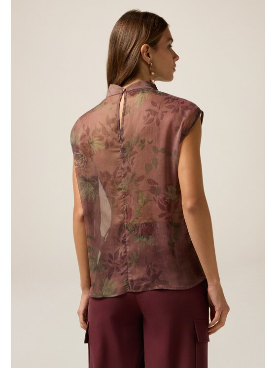 Oltre Oltre Blusa 2040J100819N0S1 Marrone Baggy Fit