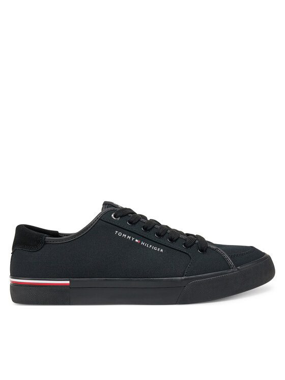 Tommy Hilfiger Tommy Hilfiger Teniși Core Corporate Vulc Canvas FM0FM05398 Negru