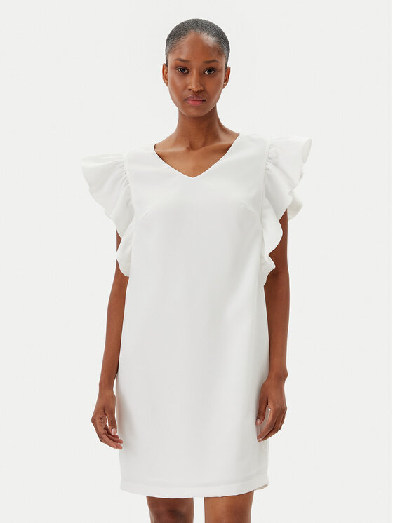 Fracomina Fracomina Rochie cocktail FR25SD1024W46001 Écru Regular Fit