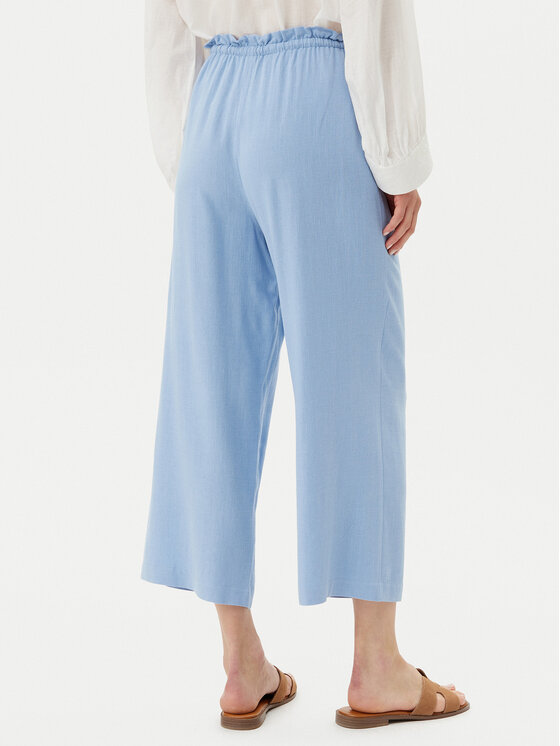 ONLY ONLY Bavlnené nohavice Solvi 15338672 Modrá Cropped Fit