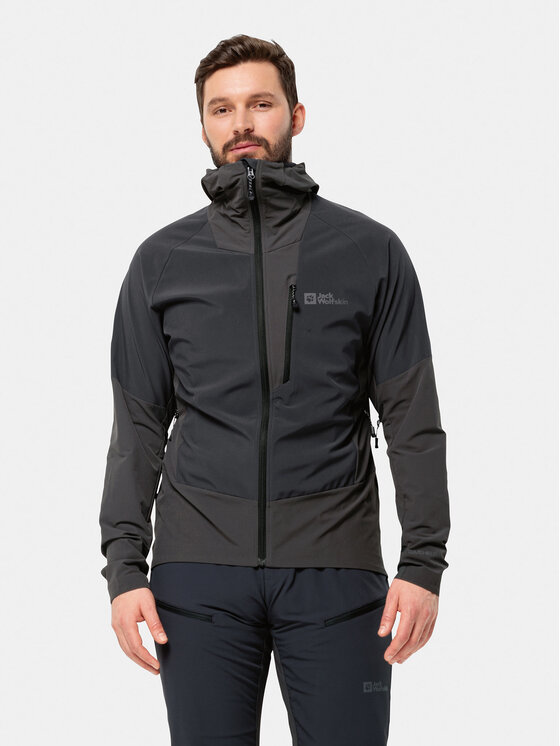 Férfi Softshell kabát Jack Wolfskin, Méret: L, Fekete, Alpspitze 1307771