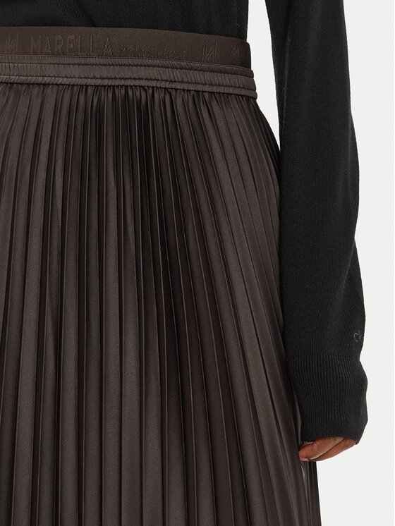 Marella Marella Plisuotas sijonas Agente1 2423106055 Ruda Regular Fit