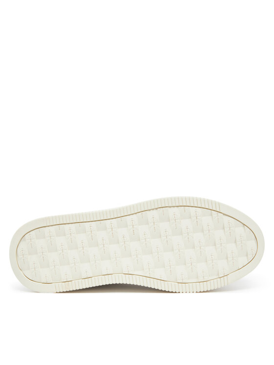 Calvin Klein Jeans Calvin Klein Jeans Sneakersy Bold Flatf Low Lace Mix YW0YW01742 Biela