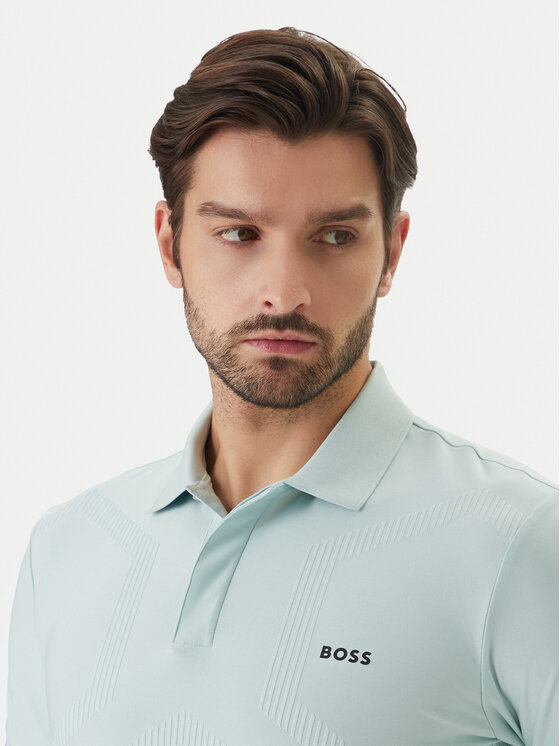 BOSS BOSS Pólóing Chip Hexa 50554561 Türkizkék Regular Fit