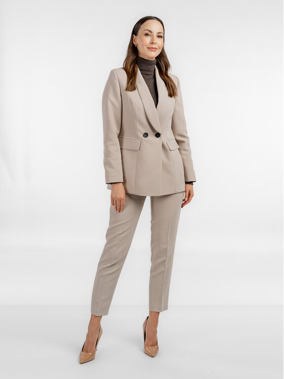 Salme Salme Oblek Nadia Hnedá Regular Fit