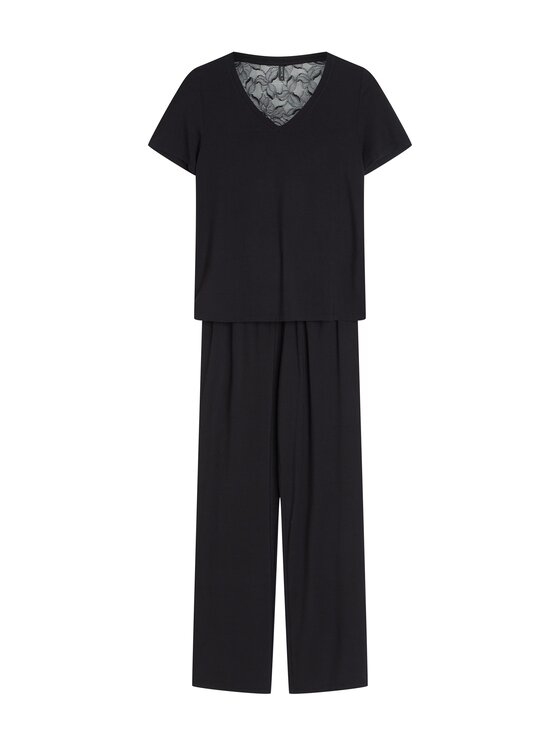 Esotiq Esotiq Piżama 45996 Czarny Regular Fit