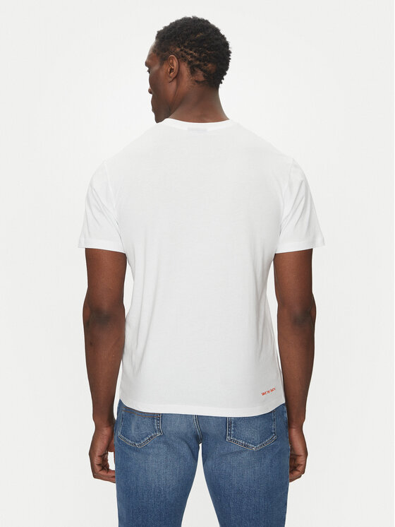 Save The Duck Save The Duck T-krekls DT1194M BESY20 Balts Regular Fit