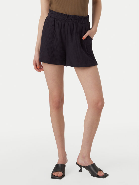 Vero Moda Vero Moda Szövet rövidnadrág Natali 10279687 Fekete Baggy Fit