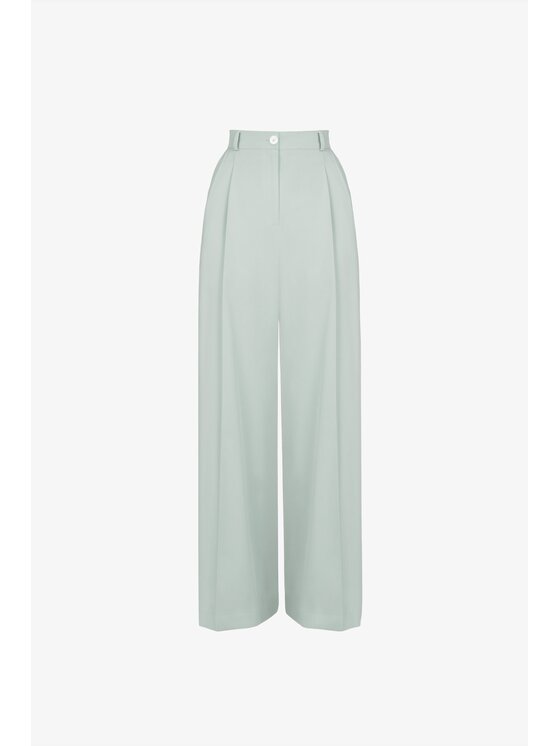 LE POSSÉ LE POSSÉ Pantalone da abito SGZWS Verde chiaro Regular Fit