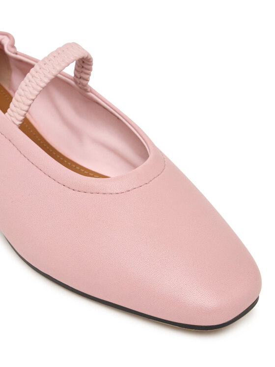 Tommy Hilfiger Tommy Hilfiger Balerina Soft Leather Ellastic Ballerina FW0FW09245 Rózsaszín
