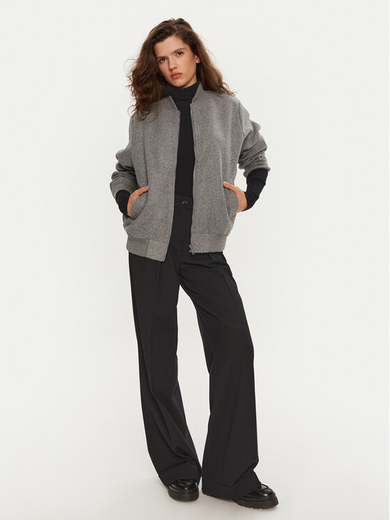 Brave Soul Brave Soul Kurtka bomber LJK-WRENLEY Szary Regular Fit
