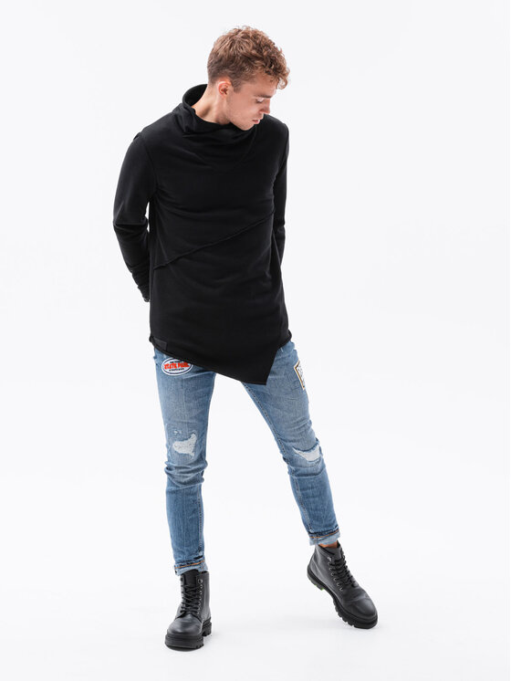 Ombre Ombre Mikina B1366 Černá Regular Fit