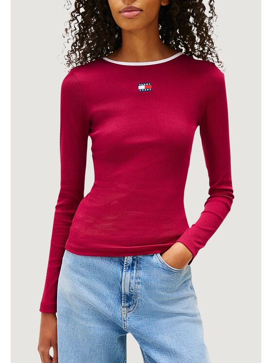 Tommy Jeans Tommy Jeans T-shirt DW0DW21839 Bordeaux Casual Fit