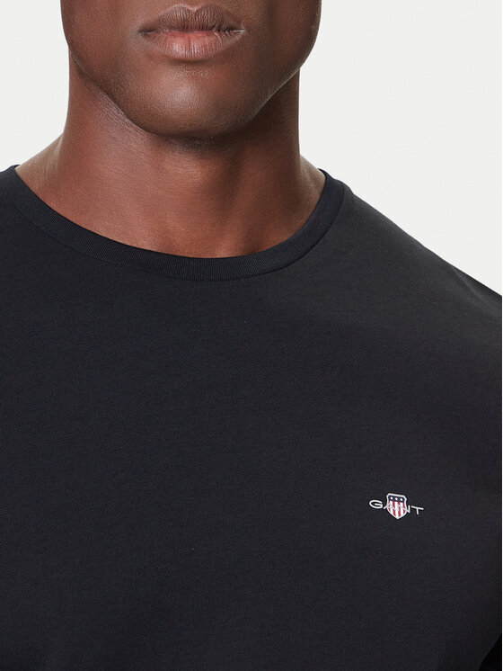 Gant Gant Футболка 2004080 Чорний Regular Fit
