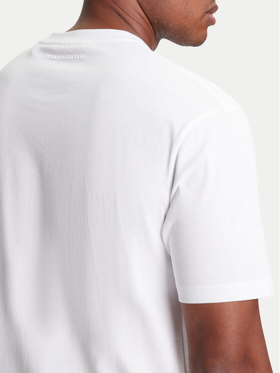 KARL LAGERFELD KARL LAGERFELD Tricou 755143 553225 Alb Regular Fit