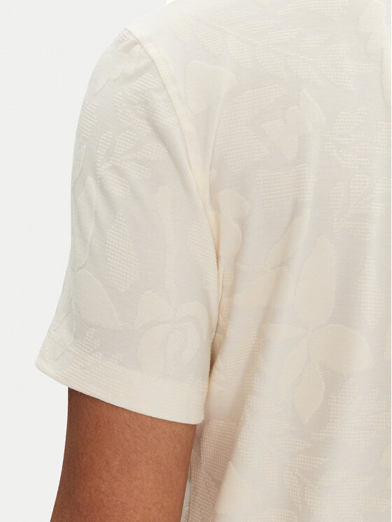 Guess Guess Тениска с яка и копчета M5GP08 KCSJ0 Екрю Regular Fit