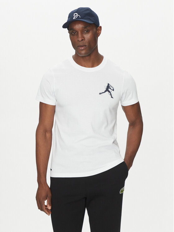 Lacoste Lacoste Комплект тениска и шапка TH1044 Бял Regular Fit
