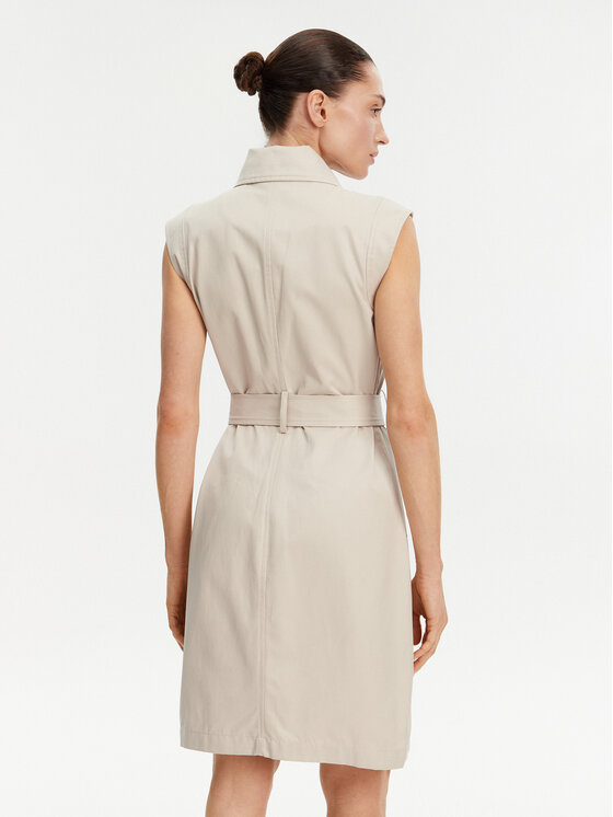 Guess Guess Sukienka koszulowa W5GK0V WH5V1 Beżowy Regular Fit
