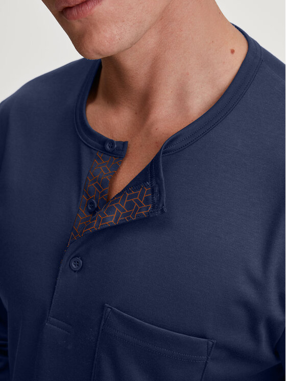 Calida Calida Pyžamo 46781 Tmavomodrá Regular Fit