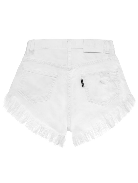 MissDenim MissDenim Szorty jeansowe High Waist Biały Regular Fit