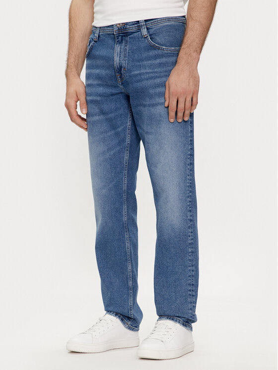 Mustang Džínsy Denver 1014878 Tmavomodrá Straight Fit