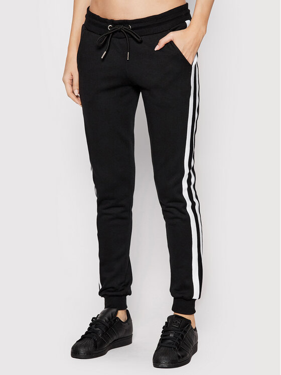 Urban Classics Urban Classics Долнище анцуг College Contrast TB2453 Черен Regular Fit