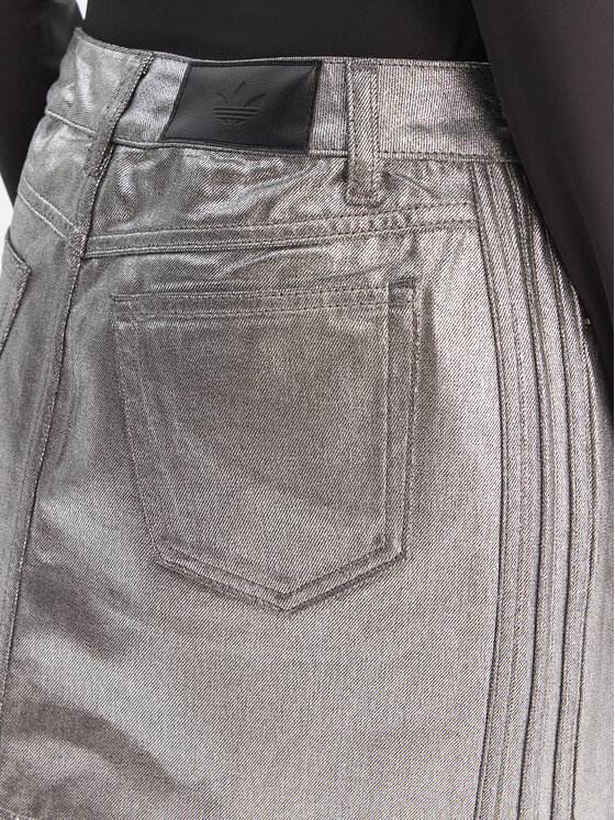 adidas adidas Cпідниця-міні 3-Stripes KD2899 Срібний Regular Fit