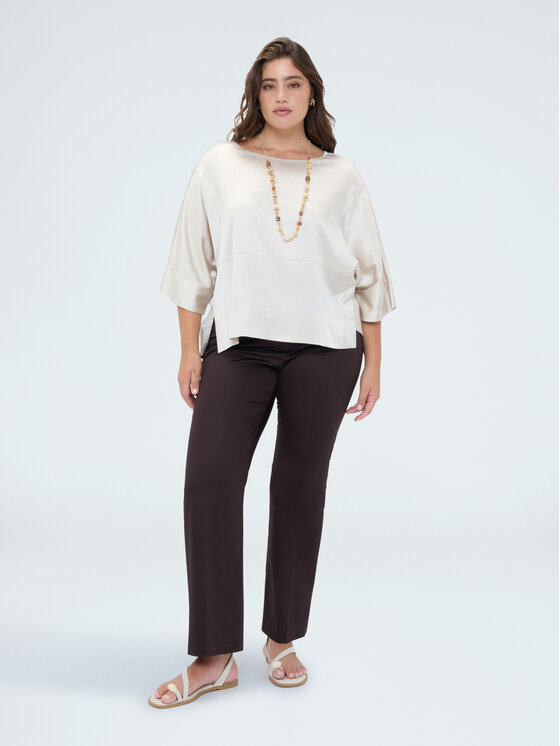 Fiorella Rubino Fiorella Rubino Spodnie materiałowe P076T005473N032 Brązowy Regular Fit