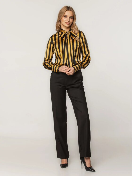 Willsoor Willsoor Koszula 61407 Złoty Regular Fit